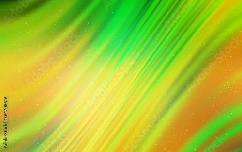 Light Green, Yellow vector texture with milky way stars. Modern abstract illustration with Big Dipper stars. Pattern for astronomy websites.