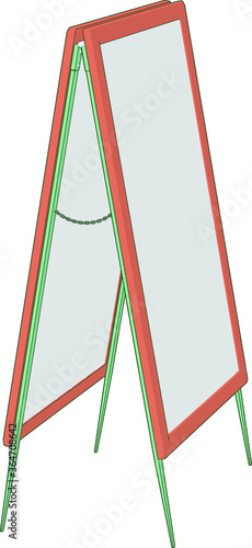 Artwork of a Advertising Display Stand Angle