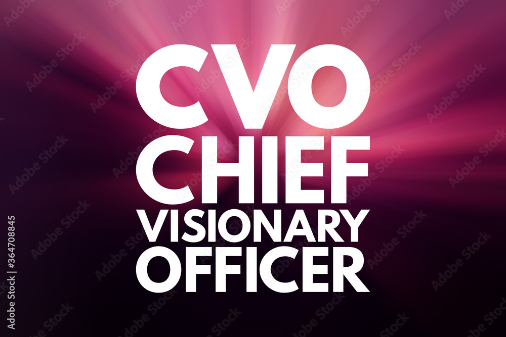 Fototapeta premium CVO - Chief Visionary Officer acronym, business concept background
