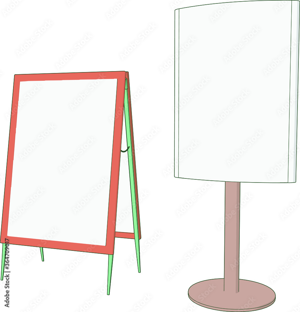 Obraz premium Artwork of a Advertising Display Stands Angle 19