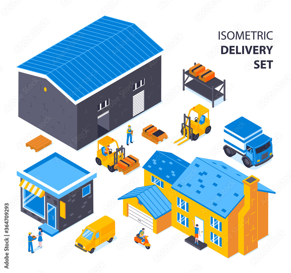 Isometric Delivery Storage Set Isometric Delivery Storage Set