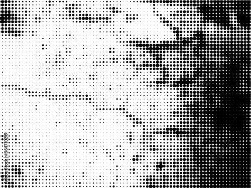 Grunge halftone dots background vector texture