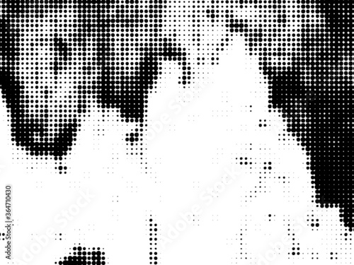 Grunge halftone dots background vector texture