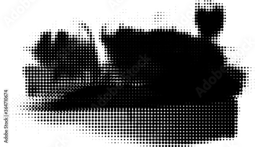 Grunge halftone dots background vector texture