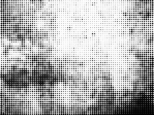 Grunge halftone dots background vector texture