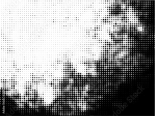 Grunge halftone dots background vector texture