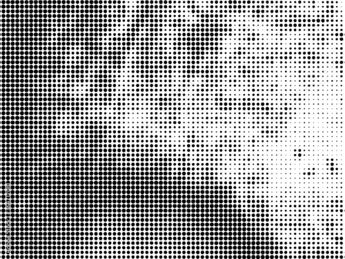 Grunge halftone dots background vector texture