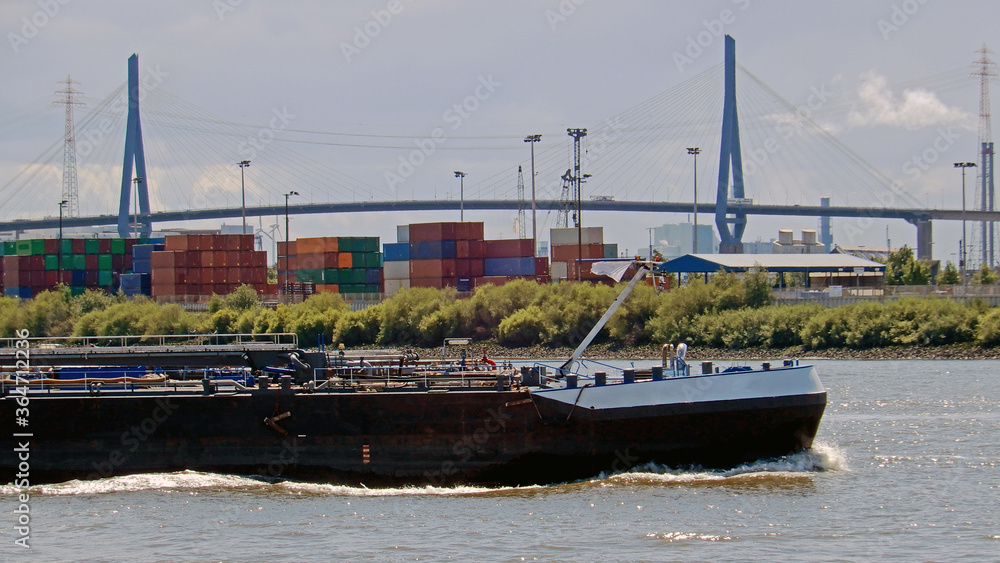 cargo ship in the harbor