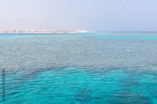 blue tidewater green sea, nature landscape of calm open ocean