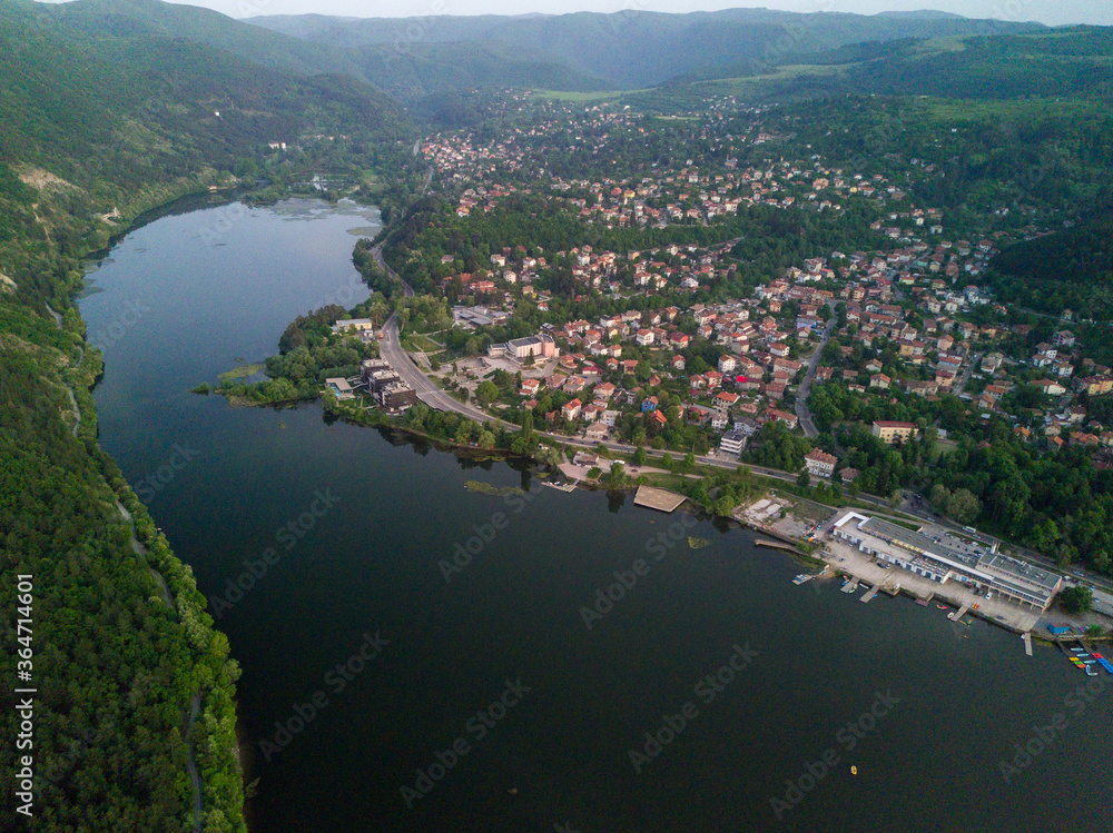 lake from aerial view, from drone lake from aerial view, from drone