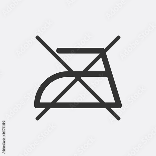No iron icon. Laundry symbol modern, simple, vector, icon for website design, mobile app, ui. Vector Illustration