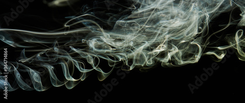 Abstract curved smoke swirls