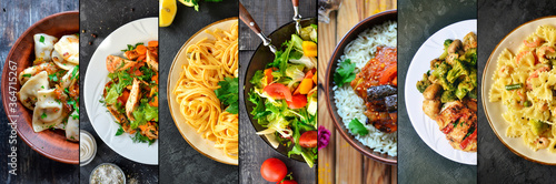 Fotografía Collage of various food