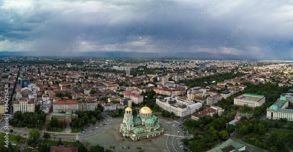 alexander nevsky cathedral from drone