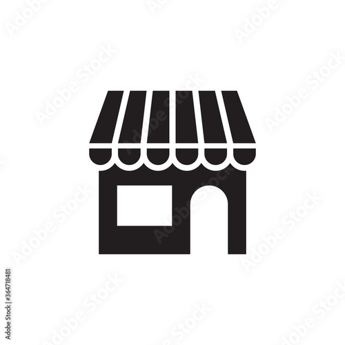 Marketplace store - concept icon flat design style. Shop building or house graphic sign for website, mobile application, presentation, infographic. Vector illustration. 