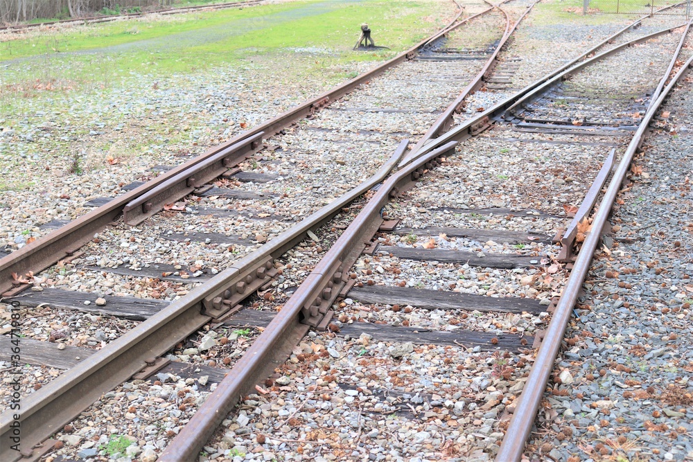 Naklejka premium intersecting tracks