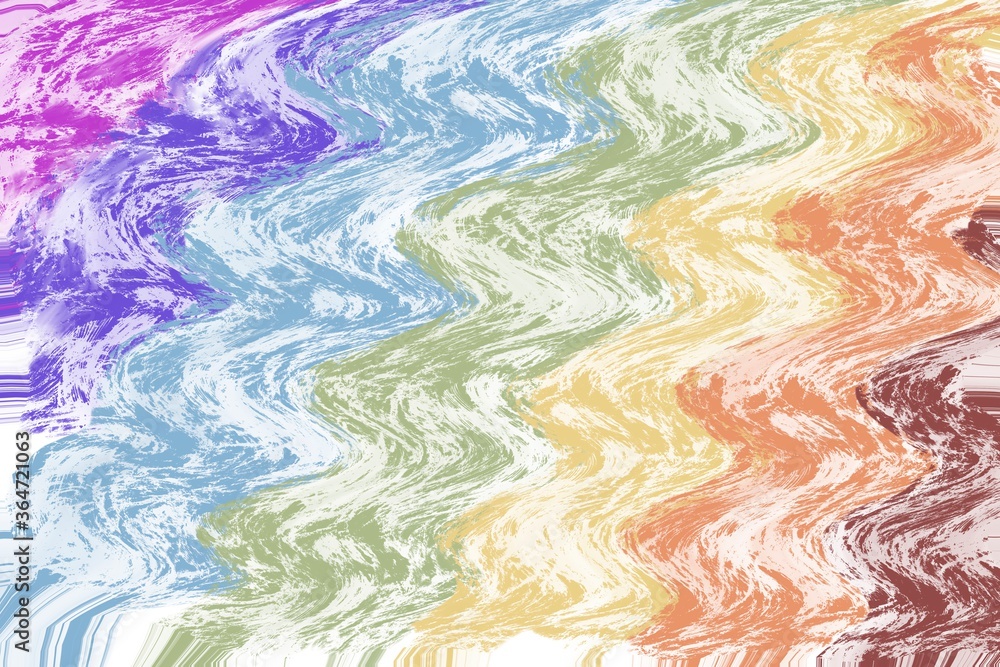 Colorful watercolor wave abstract texture background. illustration.