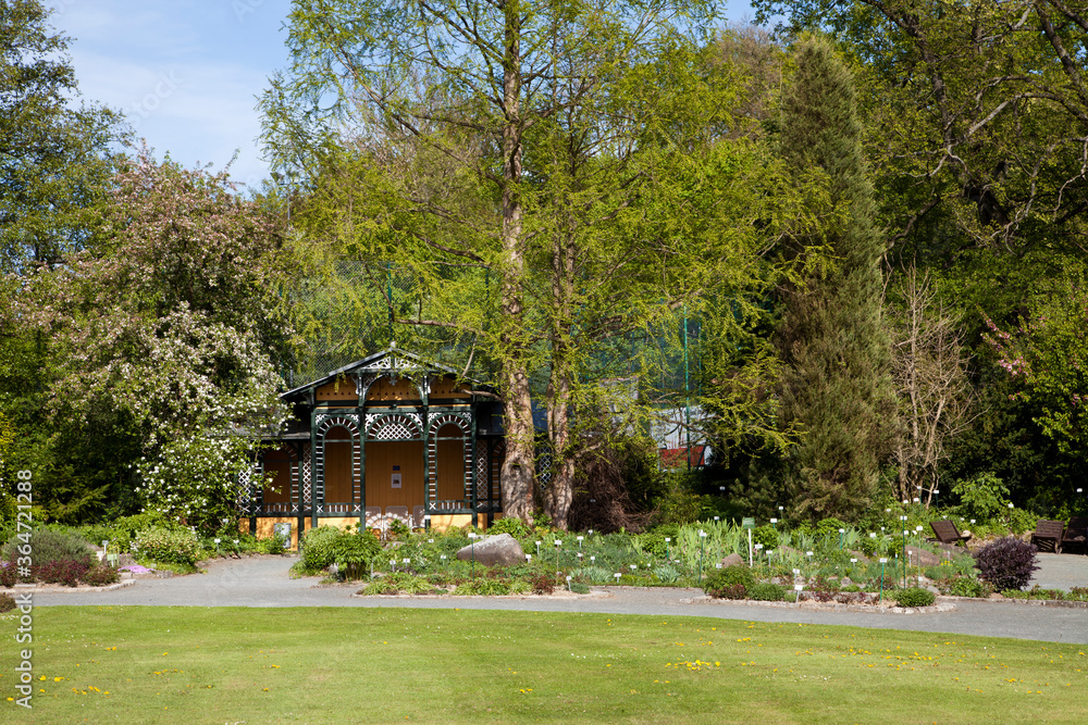 Botanischer Garten im Bürgerpark Theresienstein in Hof/Saale Stock