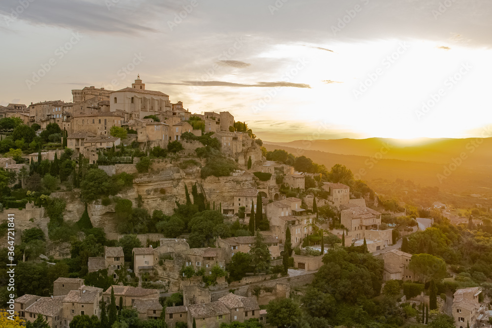 Goult in Provence, beautiful village perched on the mountain
