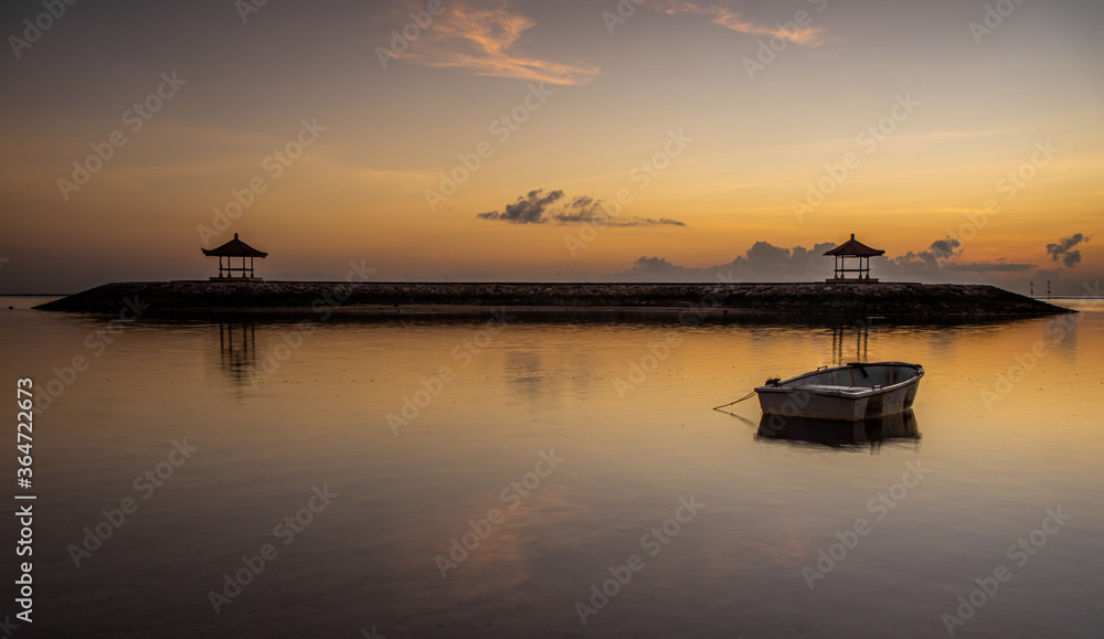 Sunrise on a serene little Island in Bali, Indonesia 