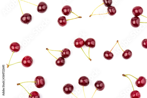   herry berries isolated on white background. With clipping path.