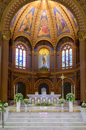 Interior Church Sanctuary stock photo