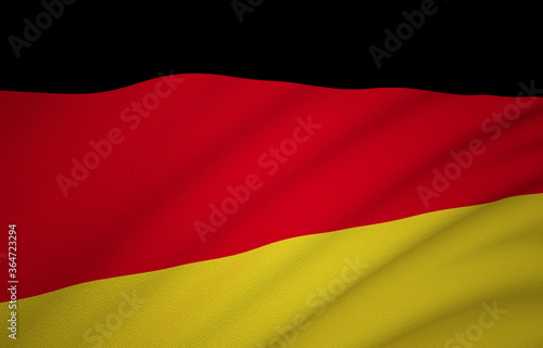 Germany Flag  Floating Fabric Flag  Germany  3D Render