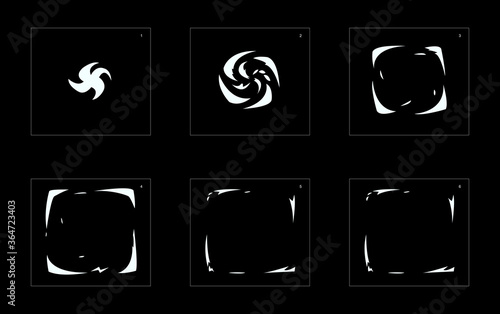 Shine explosion effect. Smoke explosion animation effect. Animation Sprite sheet for games, cartoon or animation. vector style animation effect 1493.