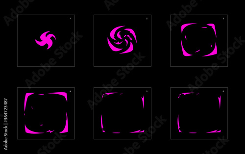 Shine poison explosion effect. Poison explosion animation effect. Animation Sprite sheet for games, cartoon or animation. vector style animation effect 1498.