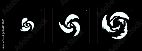 Shine explosion effect. Smoke explosion animation effect. Animation Sprite sheet for games, cartoon or animation. vector style animation effect 1505.