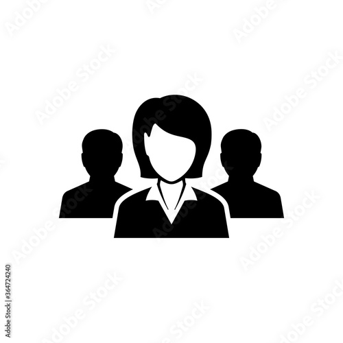 Business woman vector icon
