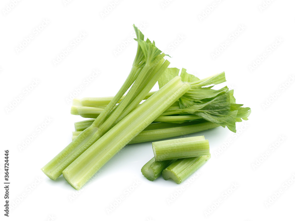fresh celery isolated on white background fresh celery isolated on white background