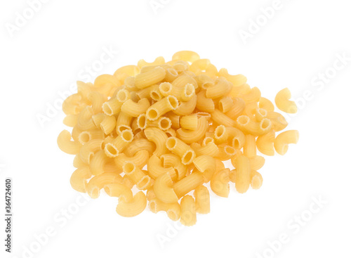 dry macaroni isolated on white