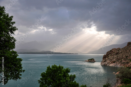 Fototapeta Naklejka Na Ścianę i Meble -  Van, Turkey - 20 May 2011: The largest lake in Turkey...