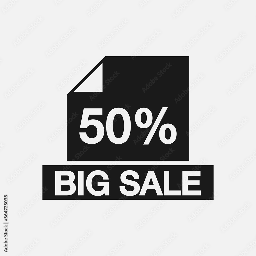 Shopping discount icon. Special offer, 50% discount symbol. Shopping discount icon. Special offer, 50% discount symbol.
