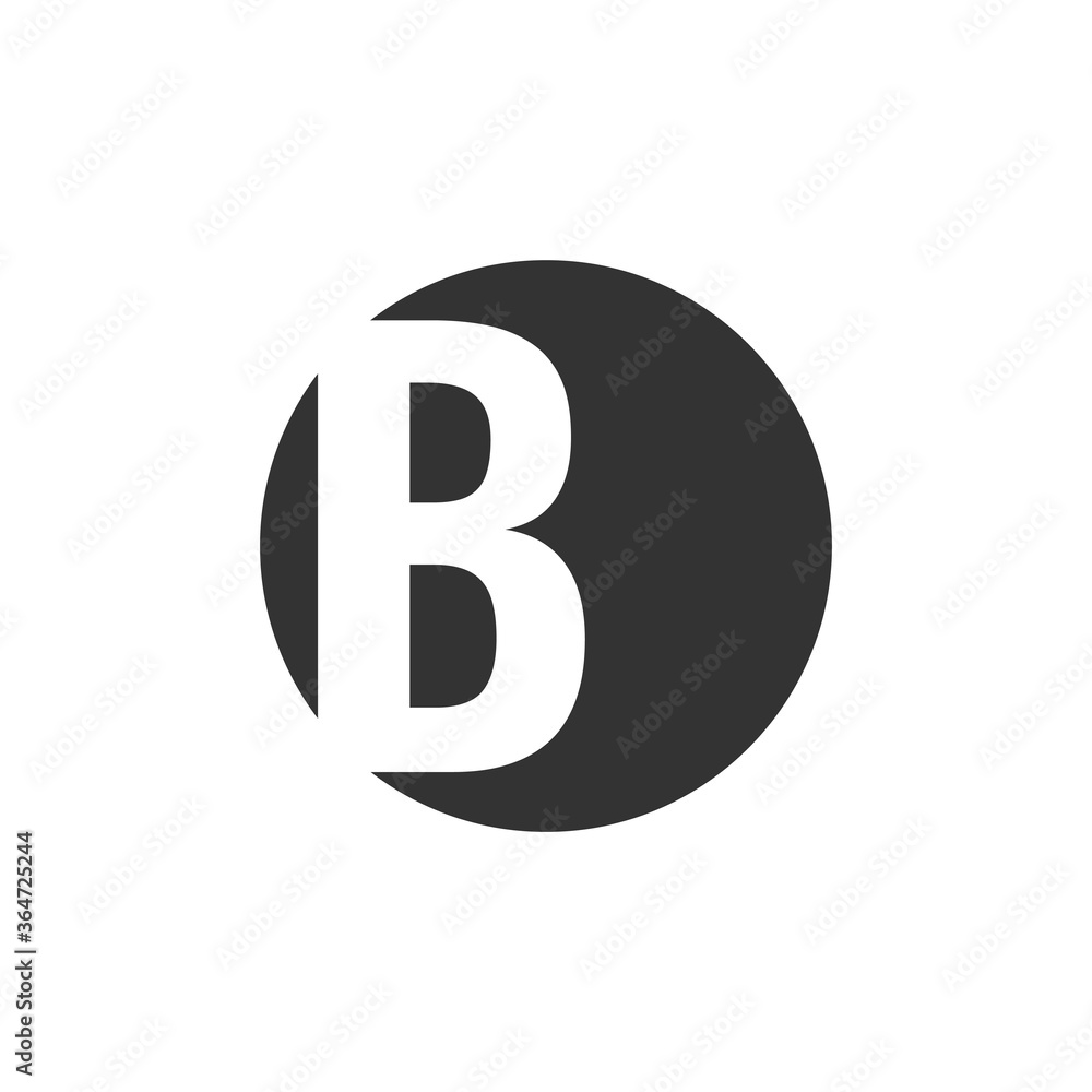 B alphabet vector design template illustration B alphabet vector design template illustration