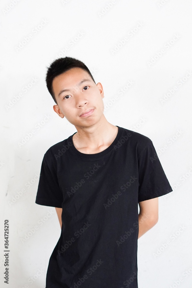 close up young man in Bangkok Thailand close up young man in Bangkok Thailand