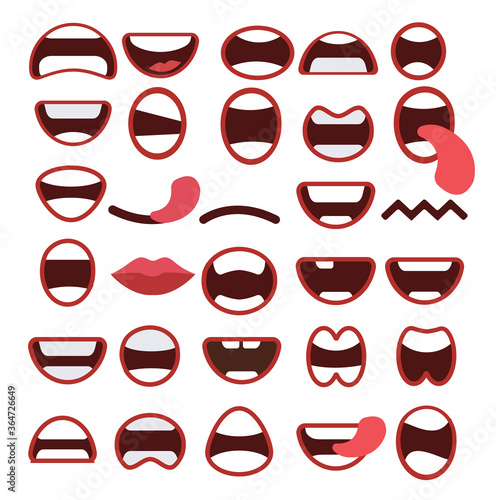 Cartoon faces expressions vector