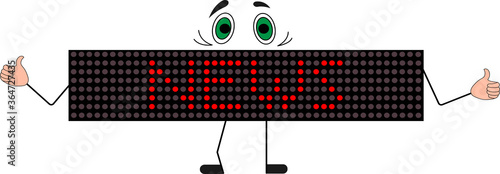 News ticker with good news thumbs up and rejoices