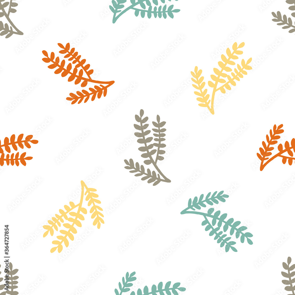 Vector seamless pattern of autumn leaves. Floral pattern