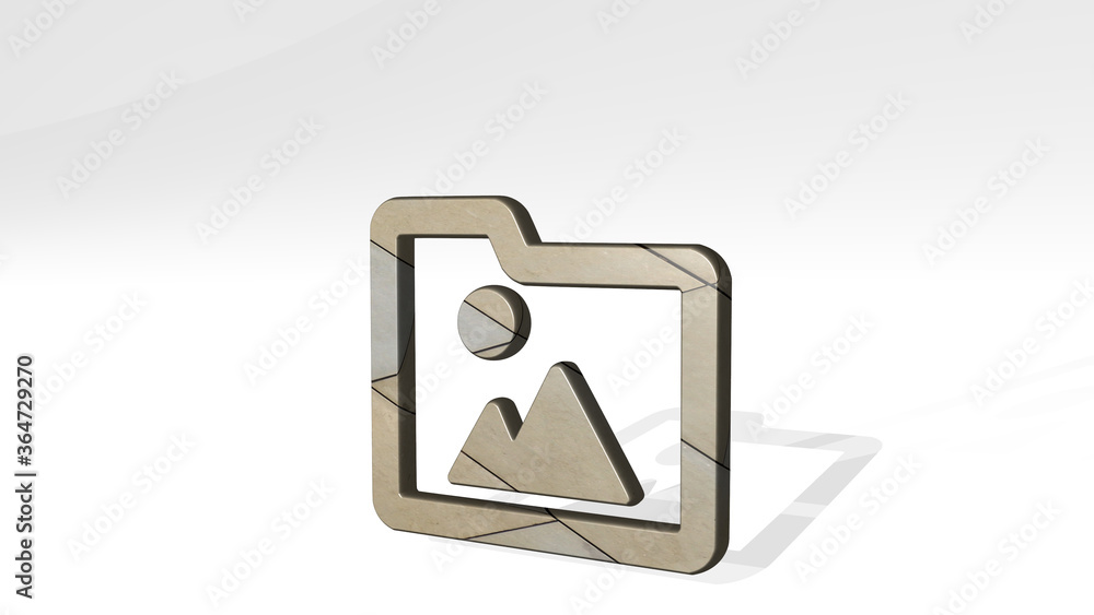 FOLDER IMAGE 1 ALTERNATE made by 3D illustration of a shiny metallic sculpture casting shadow on light background. business and icon FOLDER IMAGE 1 ALTERNATE made by 3D illustration of a shiny metallic sculpture casting shadow on light background. business and icon