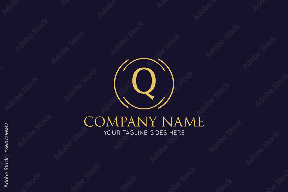initial letter q luxury logo, icon, symbol vector illustration design template