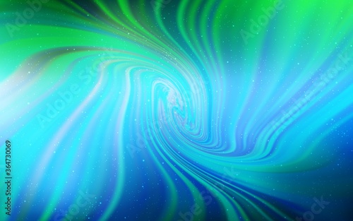 Light Blue, Green vector background with galaxy stars. Modern abstract illustration with Big Dipper stars. Smart design for your business advert.