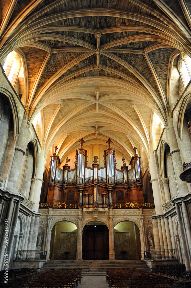 Interior Cathedral of Saint Andrew, Bordeaux Gironde France