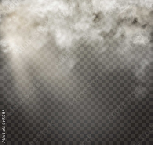 cloud and smoke isolated on transparent background
