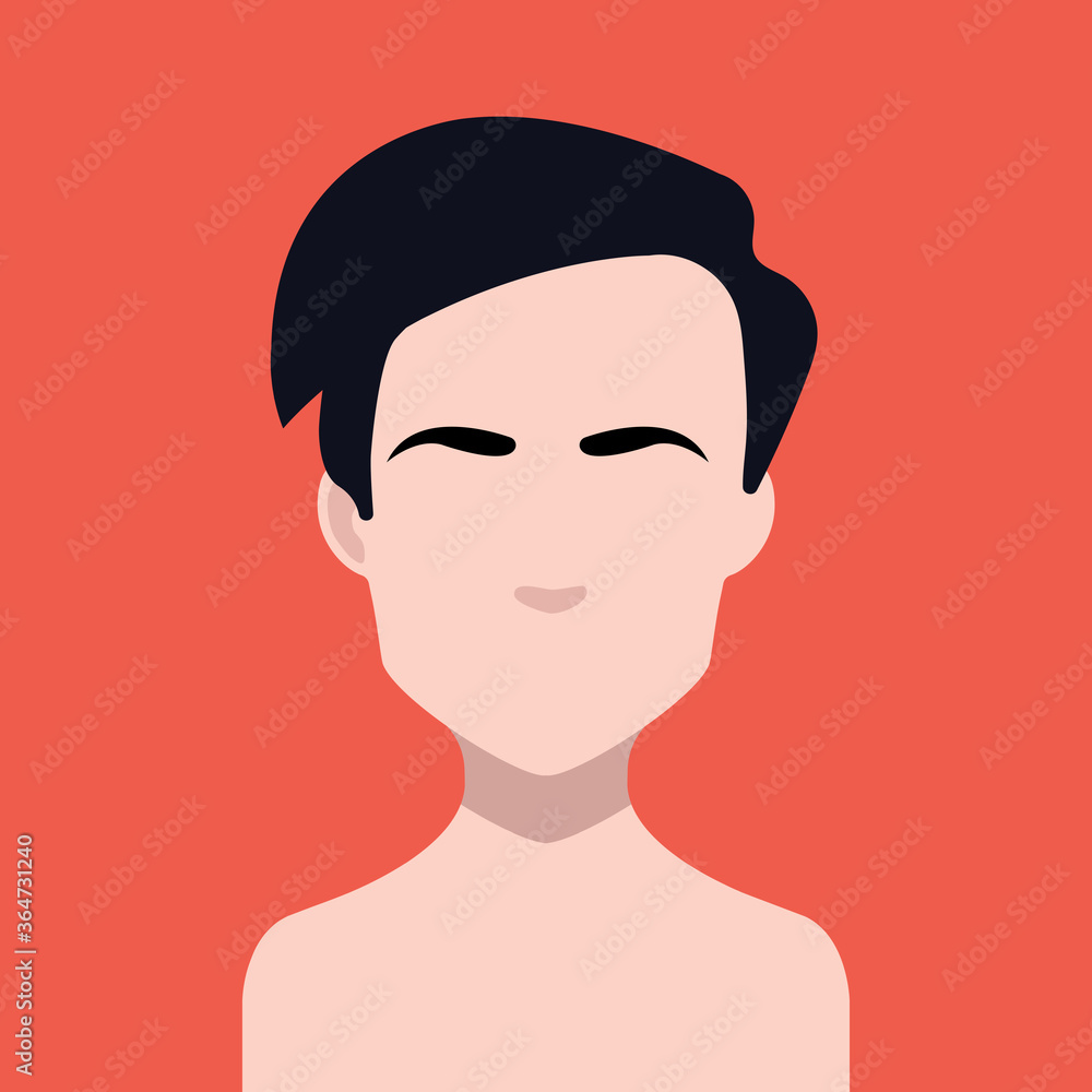 Woman , man hair, vector hairstyle
in puppet