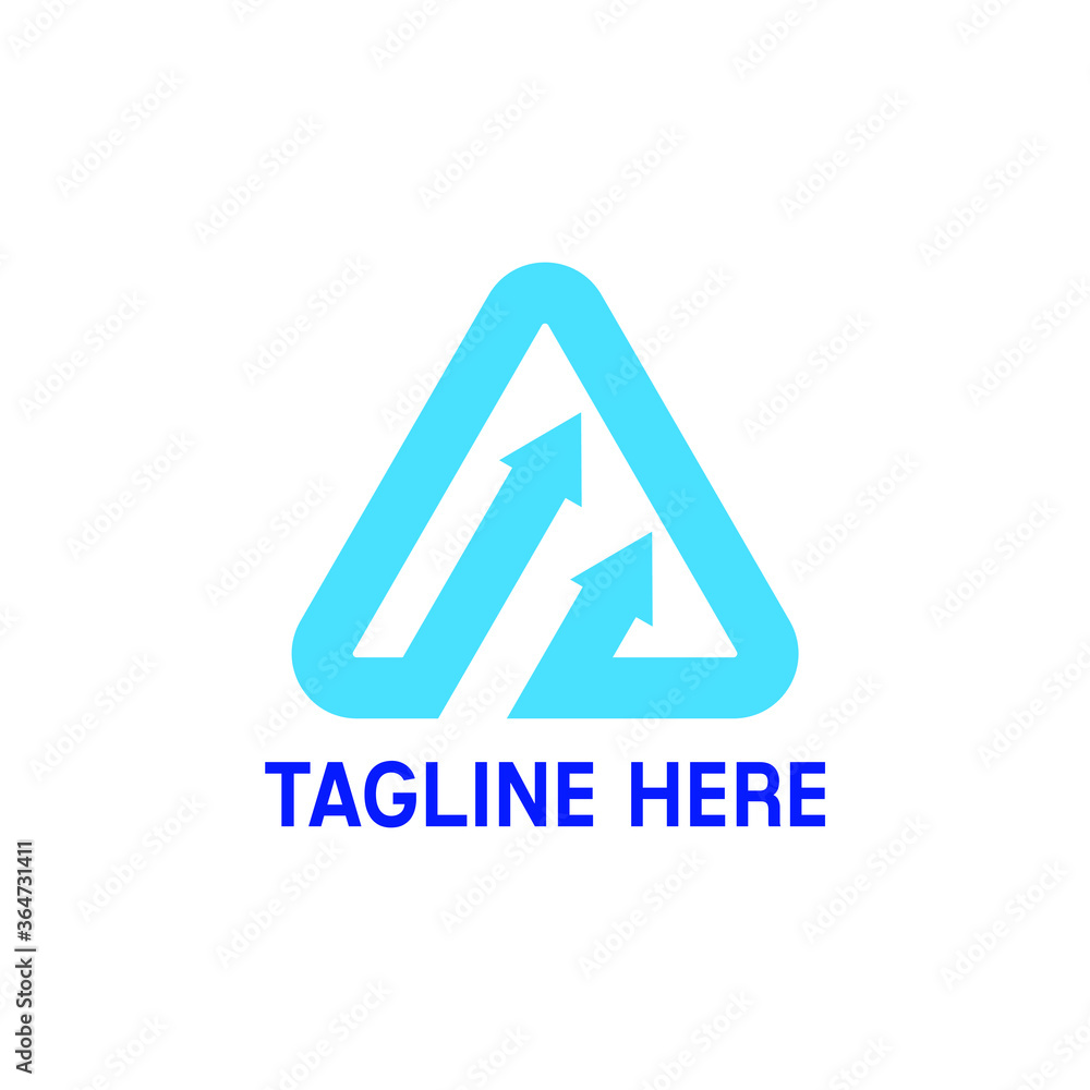 Triangle business arrow logo. Finance logo template. Vector Illustration Eps Triangle business arrow logo. Finance logo template. Vector Illustration Eps