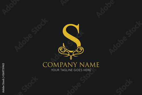 initial letter s luxury logo, icon, symbol vector illustration design template