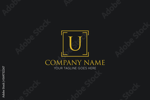 initial letter u luxury logo, icon, symbol vector illustration design template