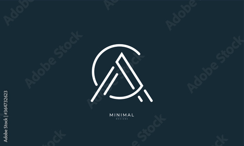 Alphabet letter icon logo AC or CA